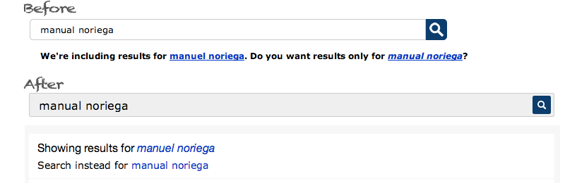 Spelling suggestion for manual noriega (sic) on USA.gov Spelling suggestion for manual noriega (sic) on USA.gov