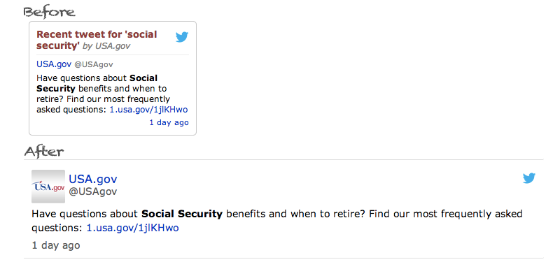 Tweet for social security on USA.gov Tweet for social security on USA.gov